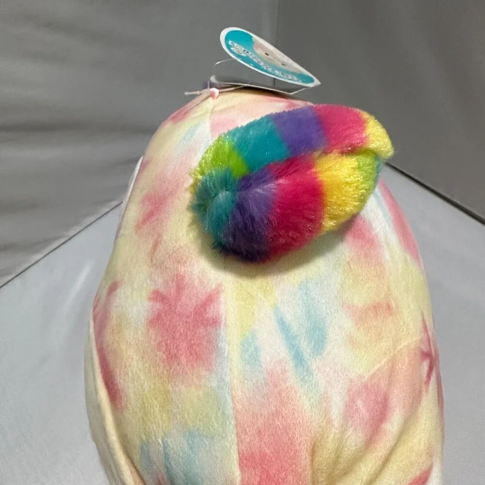 NWT Squishmallows Carmella Toucan Tie-Dye Rainbow Stuffed Animal Bird 1329